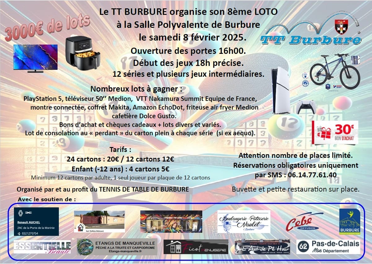 Loto à Burbure dans la salle polyvalente