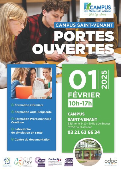 Portes ouvertes du campus de Saint Venant le samedi 1 février de 10h à 17h