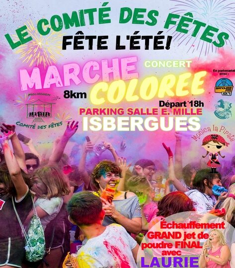 Marche colorée à Isbergues le samedi 6 5 juillet