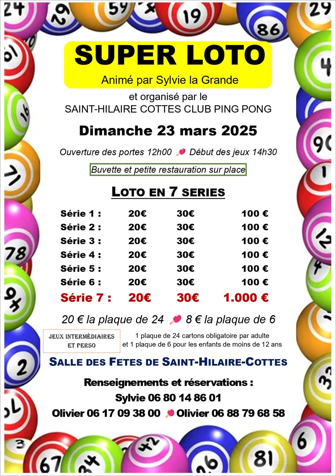 Loto saint hilaire cottes