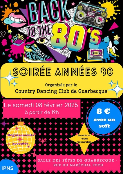 Soirée années 80 à Guarbecque le samedi 1 février