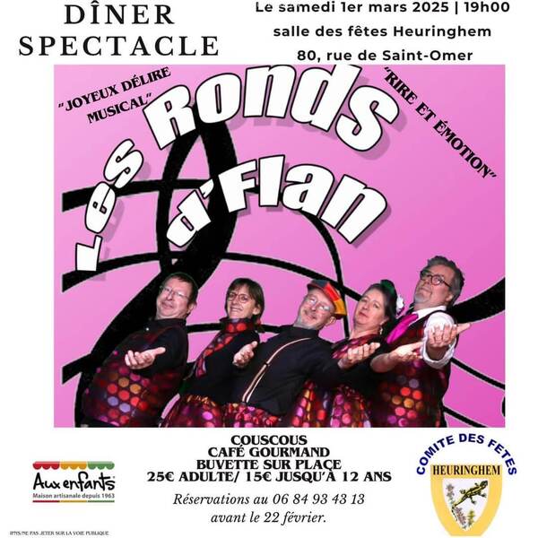 Diner spectacle à Heuringhem le 1 mars