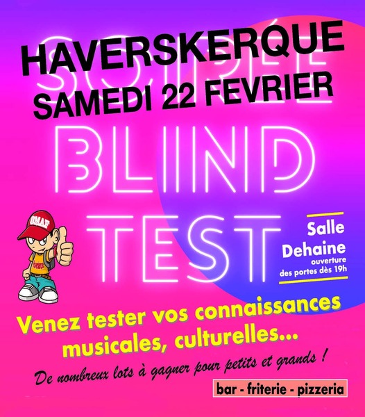 Soirée Blind Test Haverskerque le 22 février