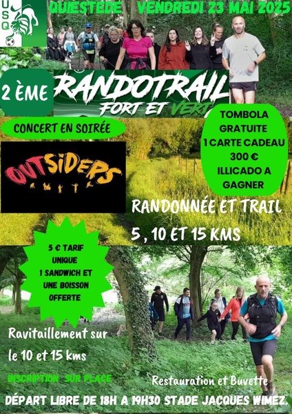 Randotrail ce vendredi 23 mai au départ de Quiestéde