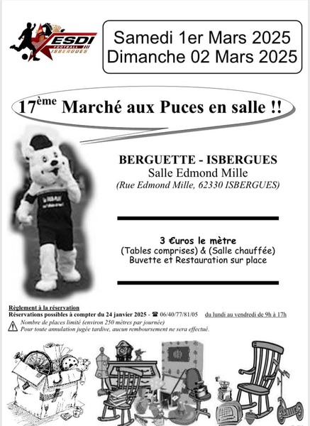 Marché aux puces les samedi 1 mars et dimanche 2 mars à Isbergues