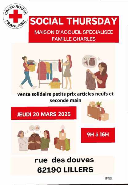 Vente solidaire à Lillers le jeudi 20 mars