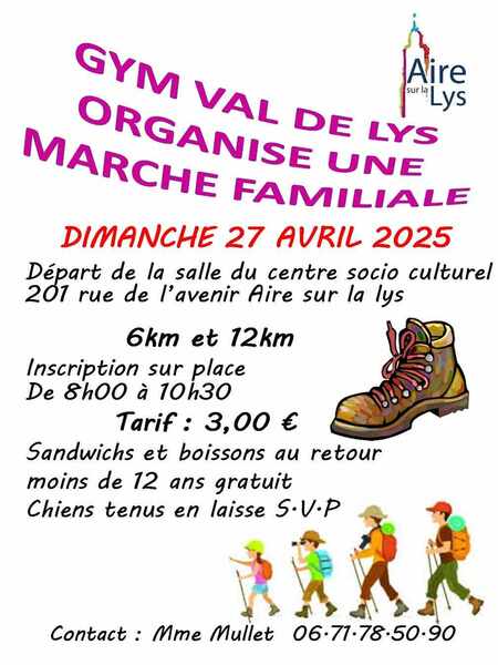 Des randonnées au départ de Aire sur la Lys le dimanche 27 avril