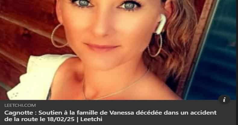 Une cagnotte en ligne pour venir en aide à Vanessa
