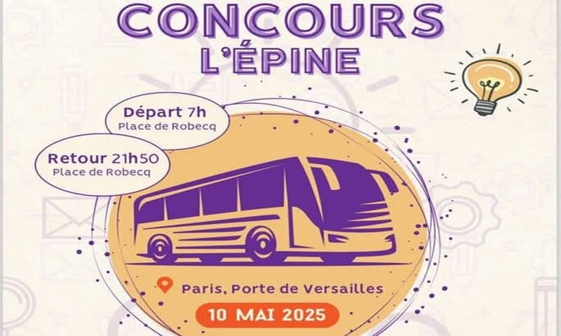 Déplacement au concours l'épine de Paris depuis Robecq le samedi 10 mai