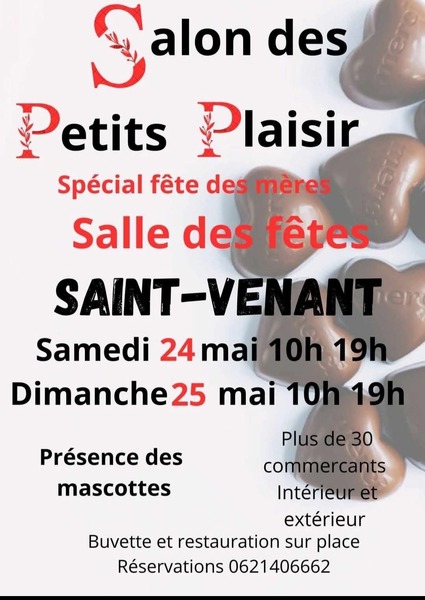 Salon des petits plaisirs à Saint Venant les samedi 24 et dimanche 25 mai