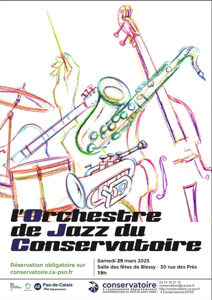 L'orchestre de Jazz du Conservatoire en concert ce samedi 29 mars à Blessy