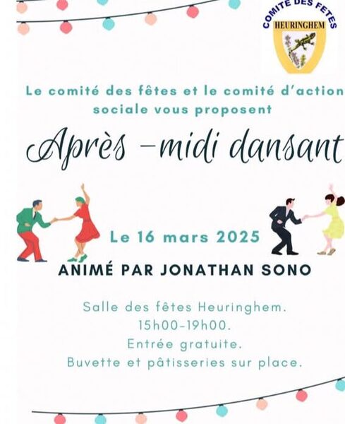 Après midi dansant à Heuringhem le dimanche 16 mars