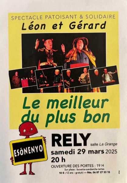 Spectacle patoisant à Rely le samedi 29 mars