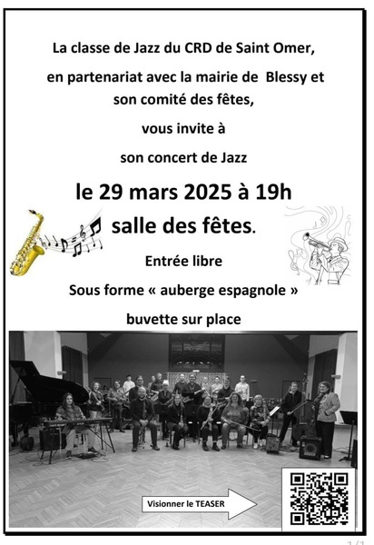 Concert de Jazz à Blessy le samedi 29 mars