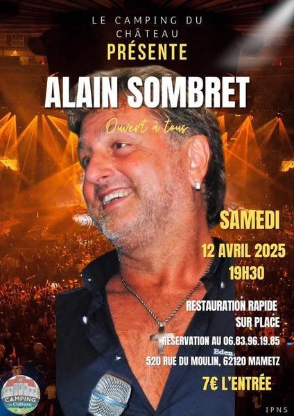 Alain Sombret sera en concert ce samedi 12 avril des 19h30 dans la salle des fêtes de la commune