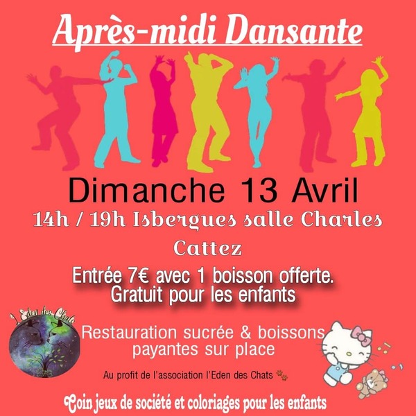 Après midi dansante à Isbergues le dimanche 13 avril