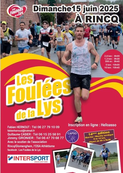 Les foulées de la lys à Aire sur la Lys le dimanche 15 juin 2025