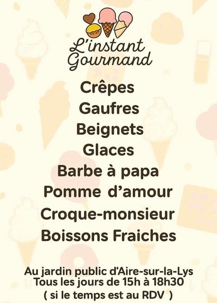 Un camion de sucrerie mais pas que s'est installé au jardin public de Aire sur la Lys