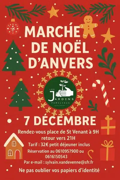 Marché de Noel d'Anvers au départ de Saint Venant