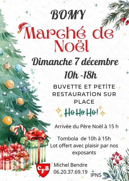 Un marché de Noel sera organisé ce dimanche 7 décembre à Bomy
