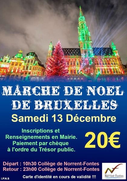 Partez au marché de Noel de Bruxelles ce samedi 13 décembre