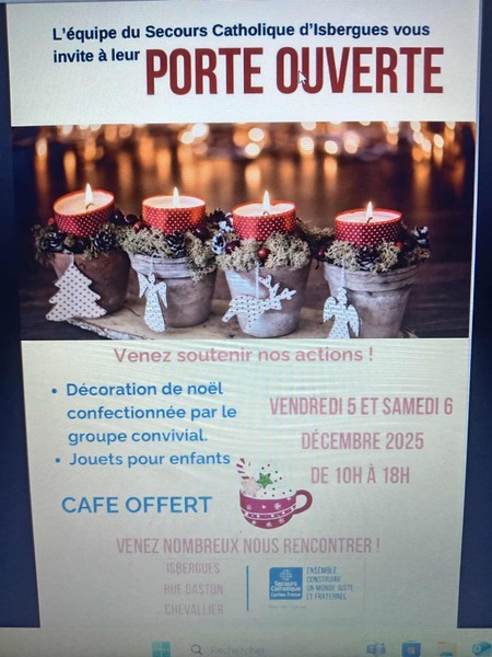 Portes ouvertes au secours catholique d'Isbergues ces vendredi 5 et samedi 6 décembre