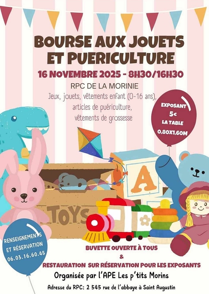 Bourse aux jouets ce dimanche 16 novembre à Saint Augustin