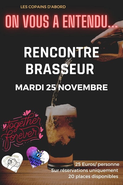 Rencontre brasseur ce mardi 25 novembre à Aire sur la Lys chez le bar des copains d'abord
