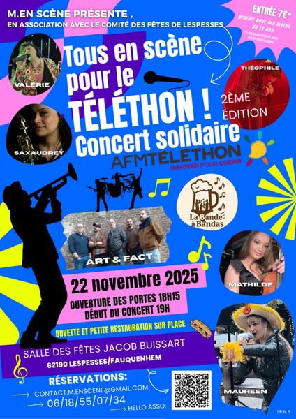 Tous en scène pour le téléthon de Lespesses c'est ce samedi 22 novembre