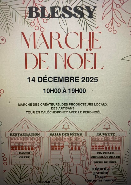 Un marché de Noel sera organisé à Blessy de 10h à 19h ce dimanche 14 décembre