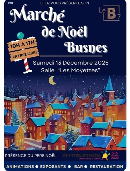 Marché de Noel de Busnes ce samedi 13 décembre