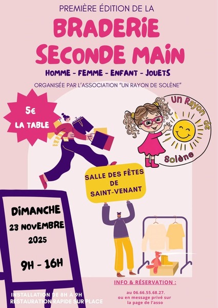 Une braderie de seconde main à Saint Venant ce dimanche 23 novembre
