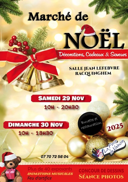 Marché de Noel ce samedi 29 et dimanche 30 novembre à Racquinghem