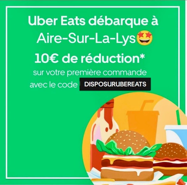 Pour son lancement, Uber Eats propose 10€ de remise pour votre première commande