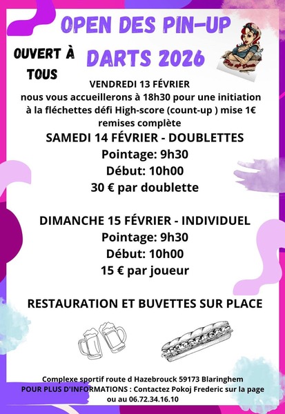 Open des Pin-up Darts 2026 de Blaringhem