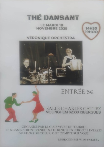 Le club vivre et sourire de la commue d'Isbergues organise un thé dansant ce mardi 18 novembre