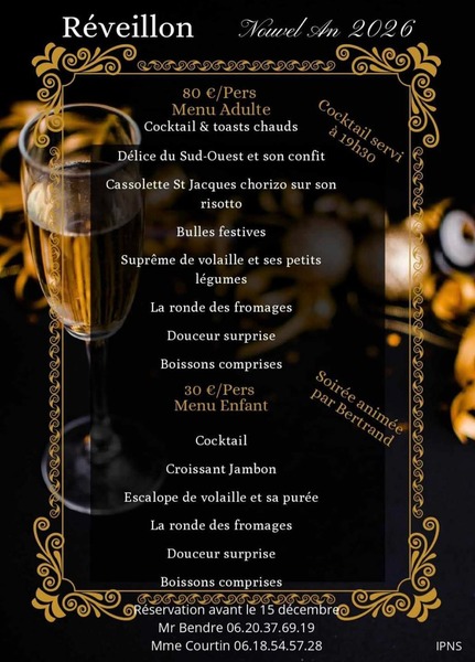 Soirée du nouvel an à Bomy ce 31 décembre