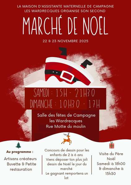 La MAM Le monde magique de campagne les wardrecques organise son marché de Noel durant le week-end du 22 et 23 novembre