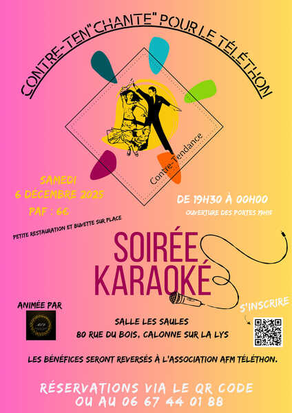Soirée karaoké ce samedi 6 décembre à Calonne sur la Lys