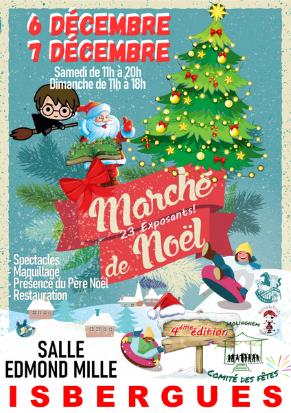Marché de Noel du comité des fêtes de Molinghem à Isbergues