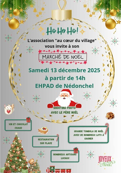 Marché de Noel de l'EHPAD de Nedonchel ce samedi 13 décembre