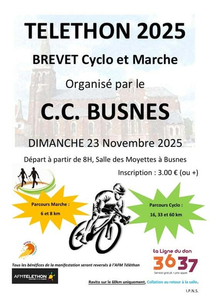 Des randonnées ce dimanche 23 novembre à Busnes, de la marche ou du cyclo