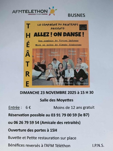 Du théâtre pour la bonne cause à Busnes ce dimanche 23 novembre