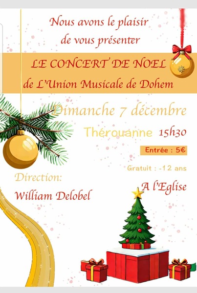 Concert de Noel avec l'union musicale de Dohem
