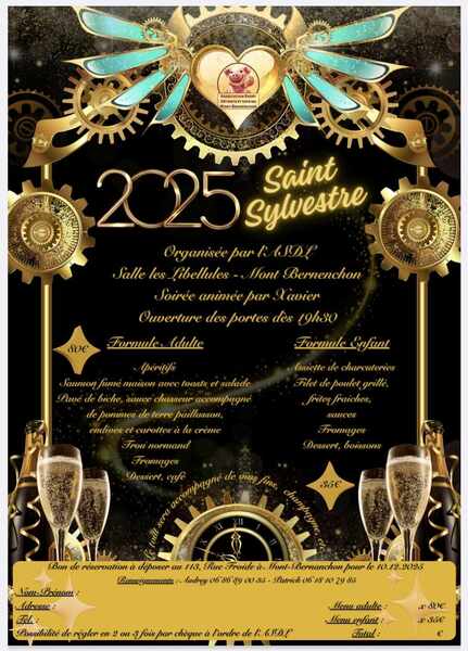 Soirée de la nouvelle année à Mont Bernenchon ce 31 décembre au soir