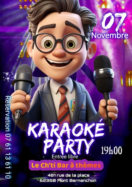 Karaoké party ce vendredi 7 novembre à Mont Bernenchon
