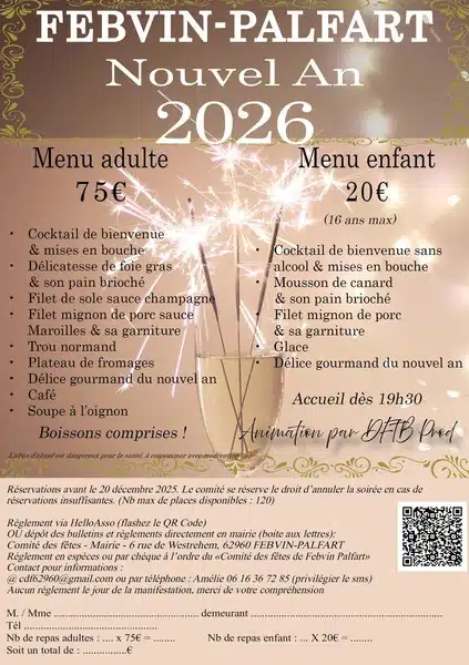 Le nouvel an avec le comité des fêtes de Febvin Palfart