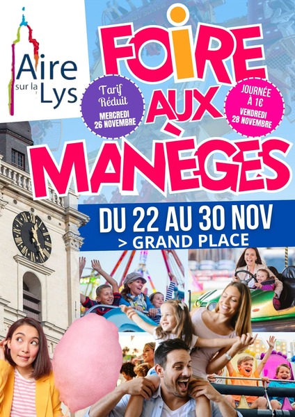 Foire aux manèges à Aire sur la Lys du 22 au 30 novembre