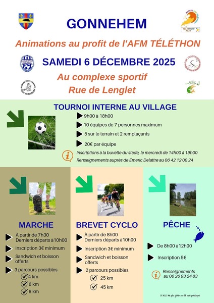 Journée de mobilisation à Gonnehem pour le téléthon ce samedi 6 décembre