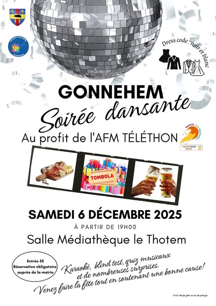 Soirée dansante ce samedi 6 décembre à Gonnehem